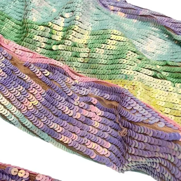 Show Me Your Mumu Wear Me Out Dress in Rainbow Stripe Sequins size Small - Picture 6 of 13